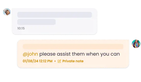 Chat Assignment & Private Notes