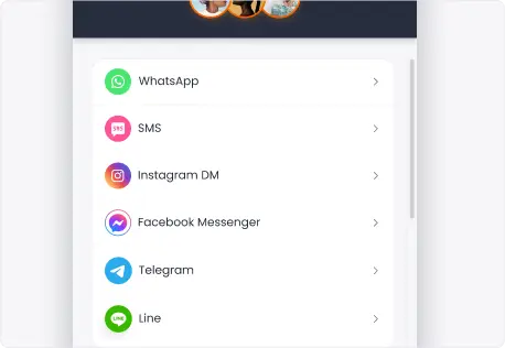 Buttons for social chat channels