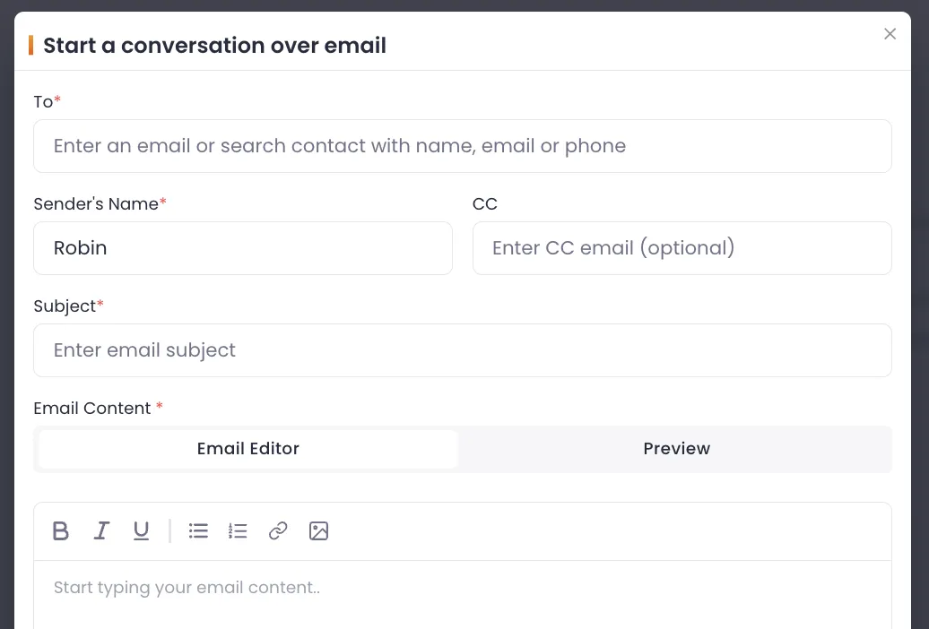 Initiate Email Conversations