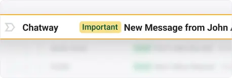 Email notifications for unread chats