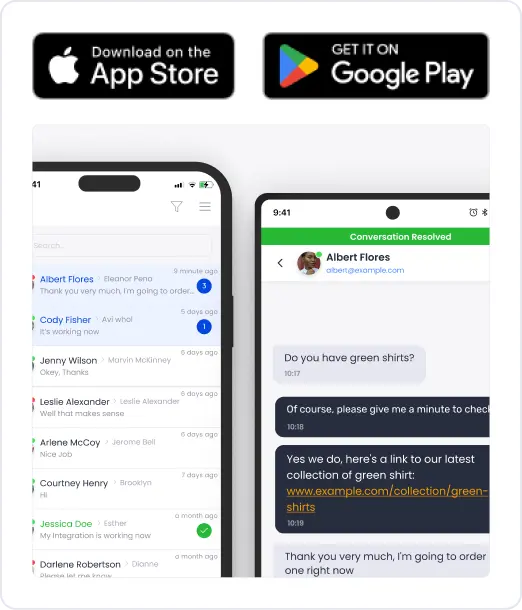 iOS and Android mobile apps