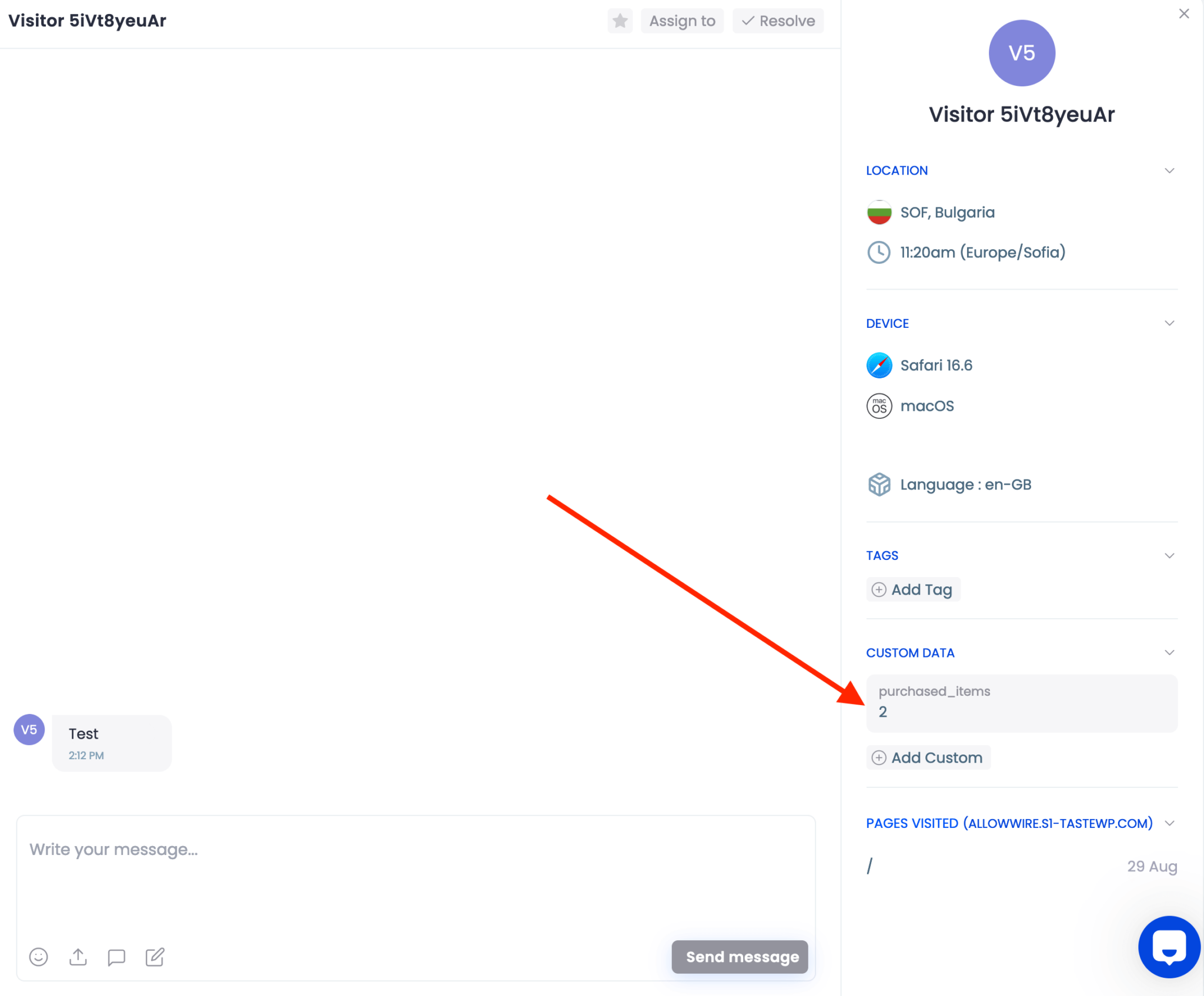 How to add or remove custom data to Chatway using a JavaScript function ...