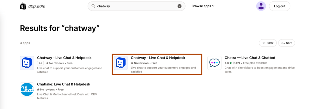 Chatway installation on Shopify