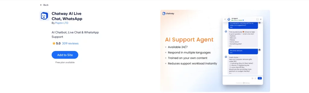 Chatway wix live chat app