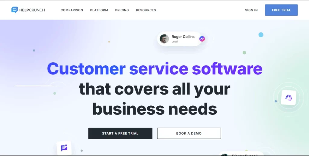 HelpCrunch live chat software HelpCrunch live chat software